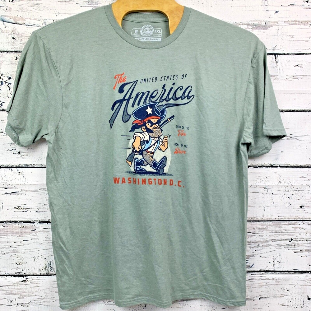 The Duck‎ Company Patriotic Home of the Free T Shirt Washington DC [Size XXL]